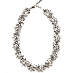 Untamed petals crystal necklace bridal wedding
